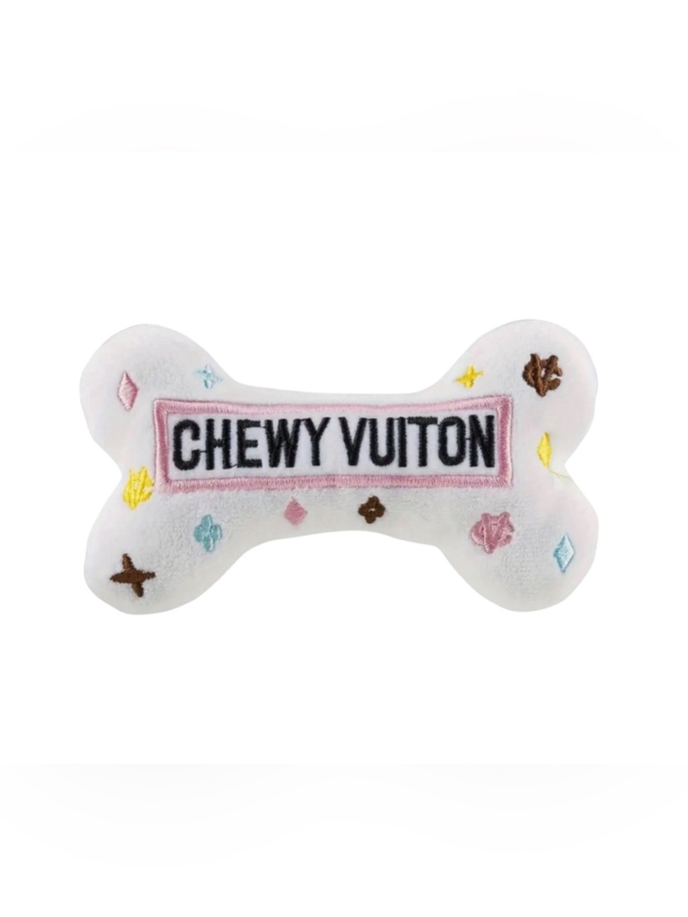 CHEWY VUITON PLUSH DOG BONE TOY